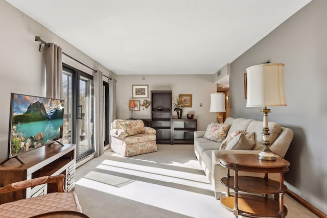 view of carpeted living room