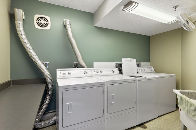 6615 Lake Shore Dr S Unit 403, Richfield, MN 55423 - laundry area with washer and clothes dryer and a textured ceiling