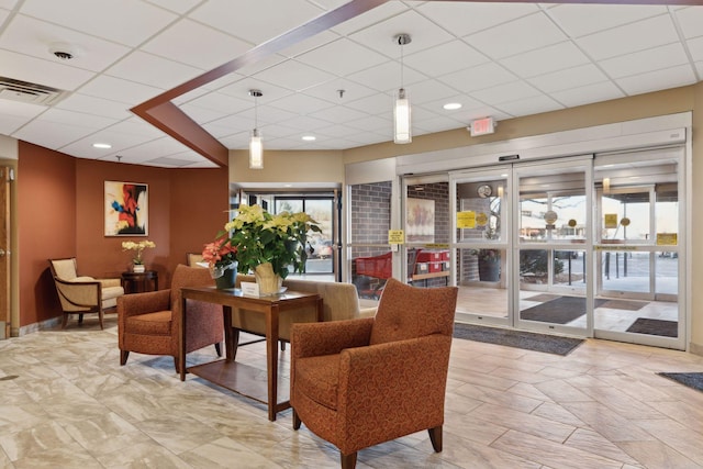 6615 Lake Shore Dr S Unit 403, Richfield, MN 55423 - building lobby featuring a paneled ceiling