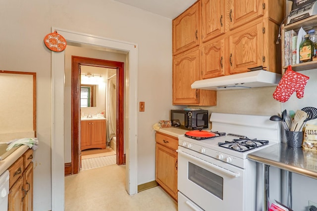 kitchen with white appliances