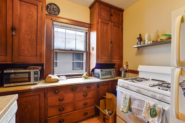 kitchen with white appliances