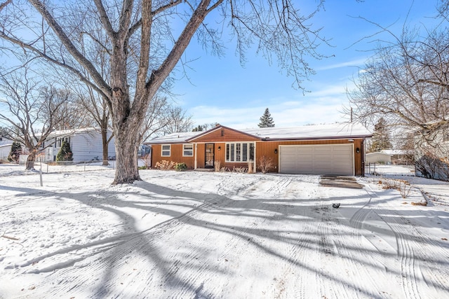 view of front of home featuring a garage