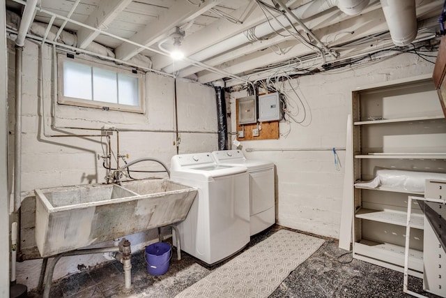 4415 Snelling Ave, Minneapolis, MN 55406 - laundry area featuring independent washer and dryer and electric panel