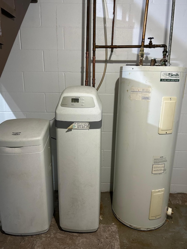 utilities featuring electric water heater