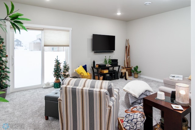 view of carpeted living room