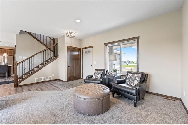 view of carpeted living room