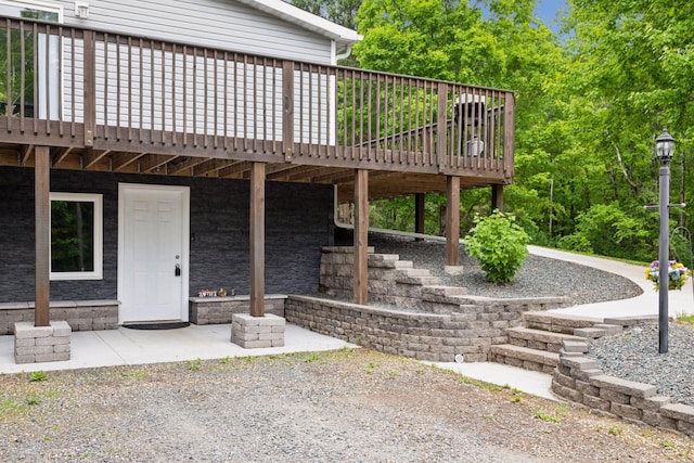 1524 Mulberry St, Taylors Falls, MN 55084 - entrance to property with a deck