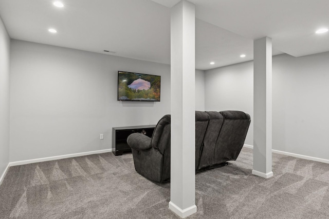 1524 Mulberry St, Taylors Falls, MN 55084 - sitting room with carpet, recessed lighting, and baseboards