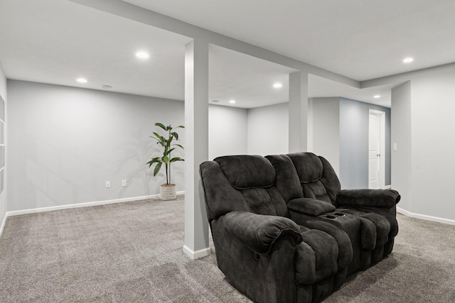 1524 Mulberry St, Taylors Falls, MN 55084 - sitting room with carpet flooring, recessed lighting, and baseboards