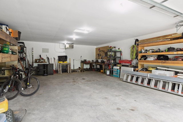 1524 Mulberry St, Taylors Falls, MN 55084 - garage with a workshop area and a heating unit
