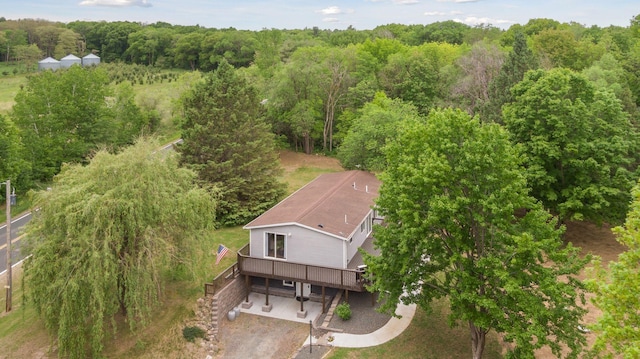 1524 Mulberry St, Taylors Falls, MN 55084 - view from above of property featuring a heavily wooded area