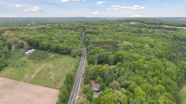 1524 Mulberry St, Taylors Falls, MN 55084 - bird's eye view of a heavily wooded area