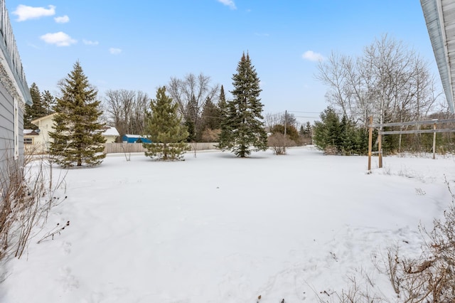 view of snowy yard