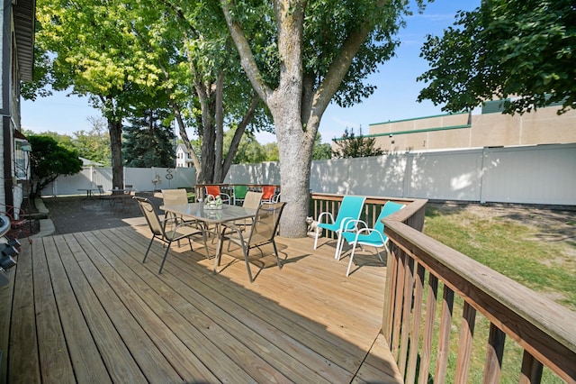 304 Main St S, Saint Michael, MN 55376 - deck with a fenced backyard and outdoor dining space