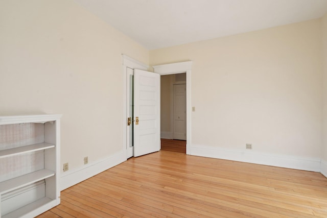 empty room featuring light hardwood / wood-style floors