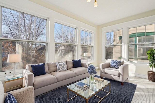 view of sunroom