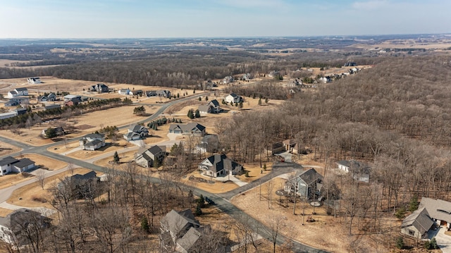 aerial view with a residential view