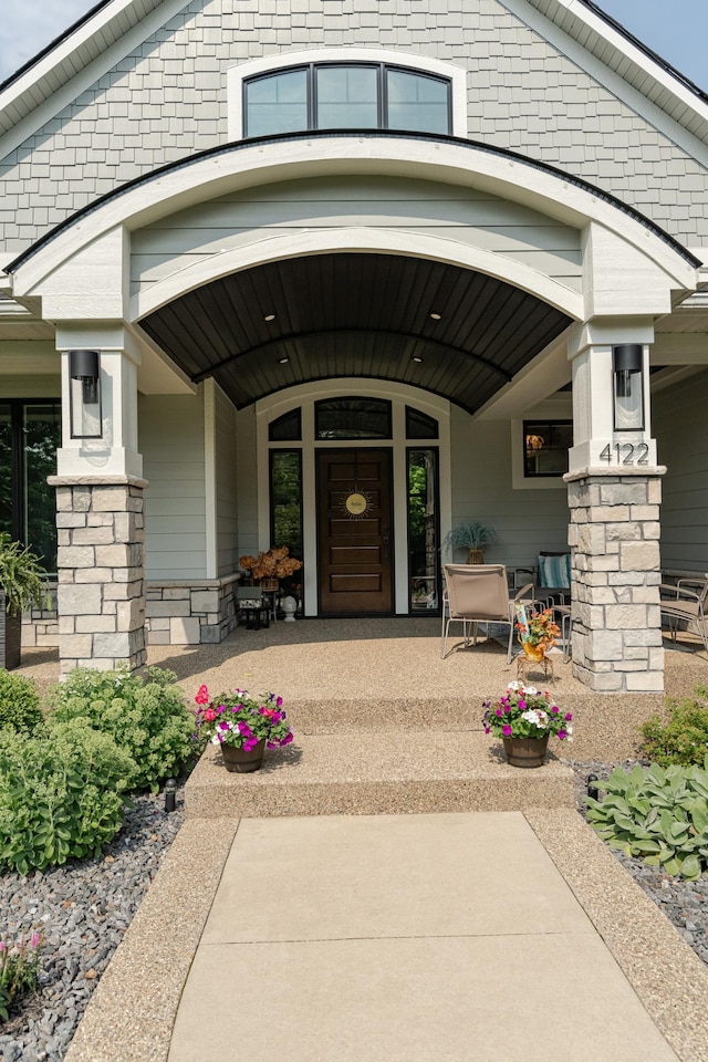 view of exterior entry