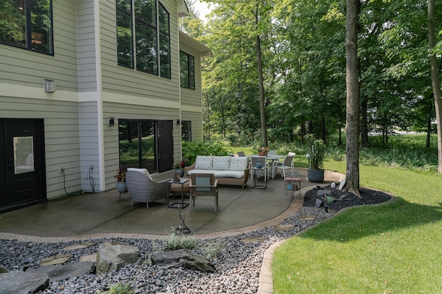 view of patio featuring outdoor lounge area