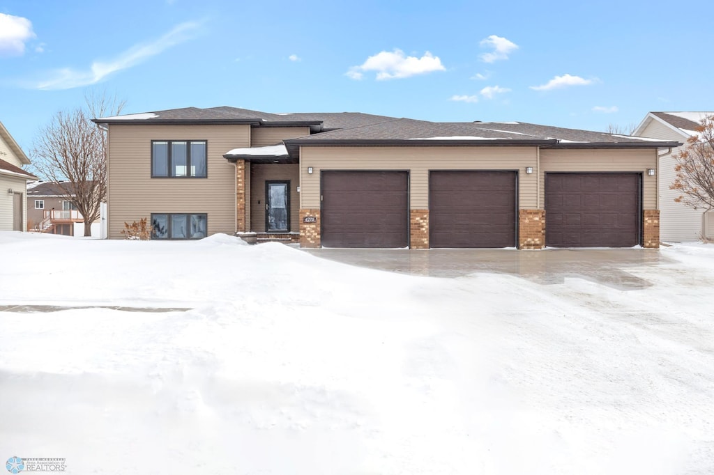 view of prairie-style home