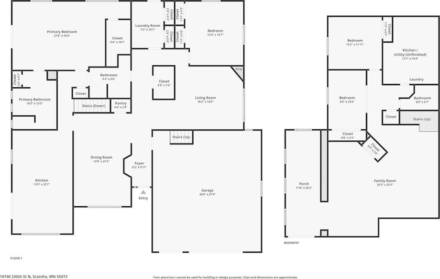10740 230th St N, Scandia, MN 55073 - view of property floor plan