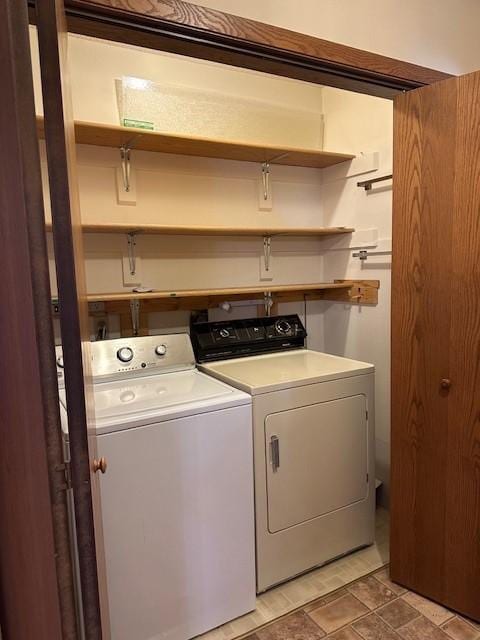 laundry area featuring washer and dryer