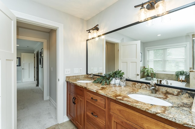 3942 Autumn Lake Ct SW, Rochester, MN 55902 - bathroom with double vanity and a bath