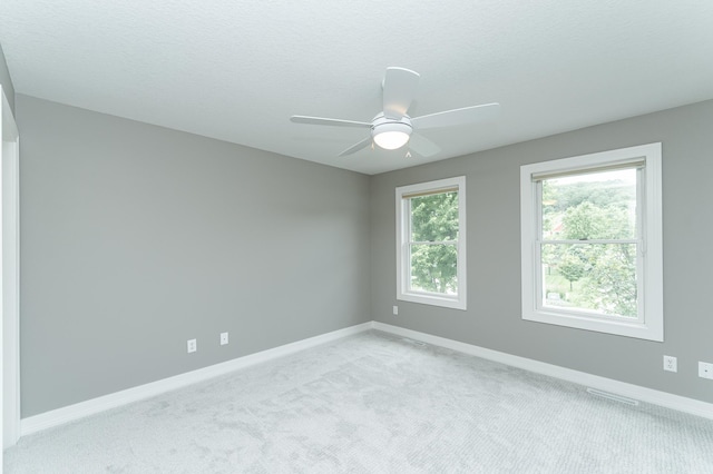 3942 Autumn Lake Ct SW, Rochester, MN 55902 - spare room with light carpet, a ceiling fan, and a textured ceiling