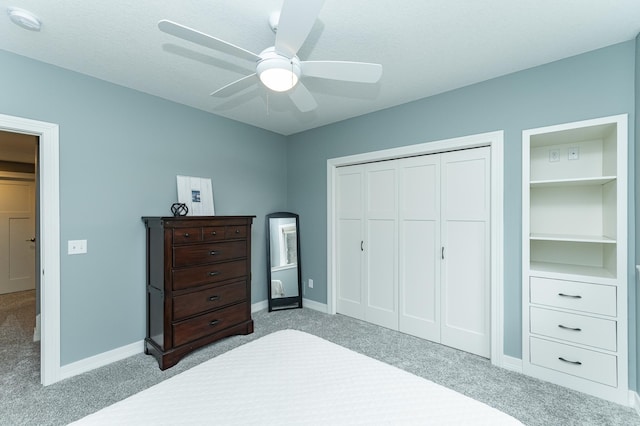 3942 Autumn Lake Ct SW, Rochester, MN 55902 - bedroom featuring carpet, a closet, and a ceiling fan
