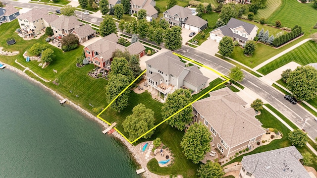3942 Autumn Lake Ct SW, Rochester, MN 55902 - aerial view of residential area featuring a nearby body of water and property boundaries highlighted