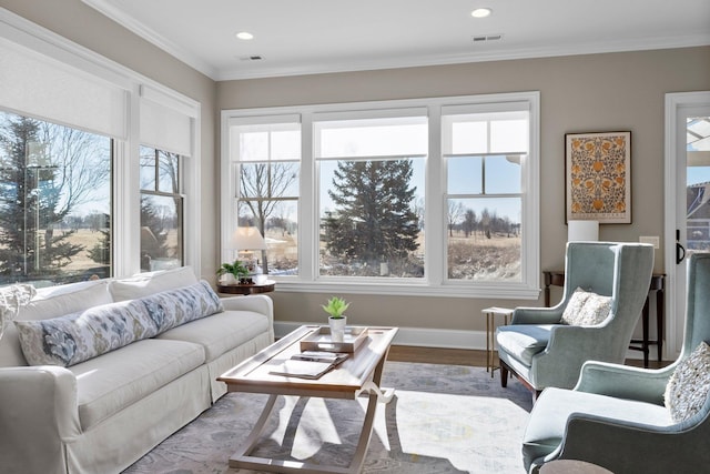 sunroom with visible vents