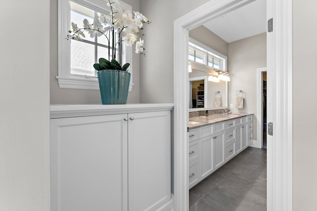 bathroom featuring vanity and a wealth of natural light