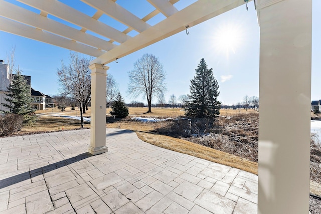 view of patio / terrace with a pergola