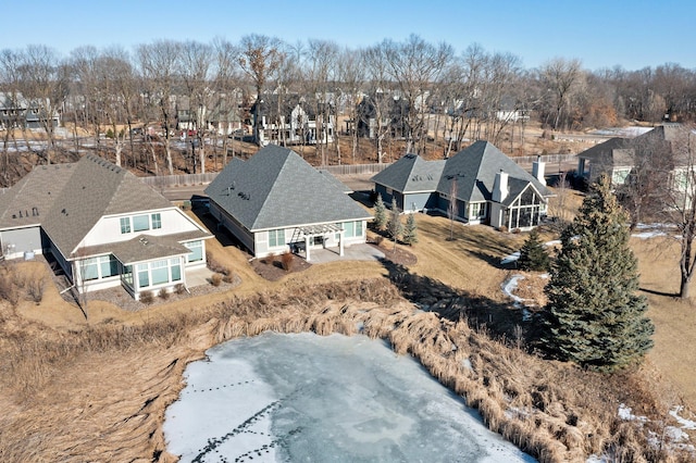 aerial view featuring a residential view