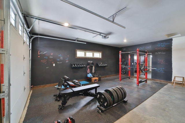 view of workout room