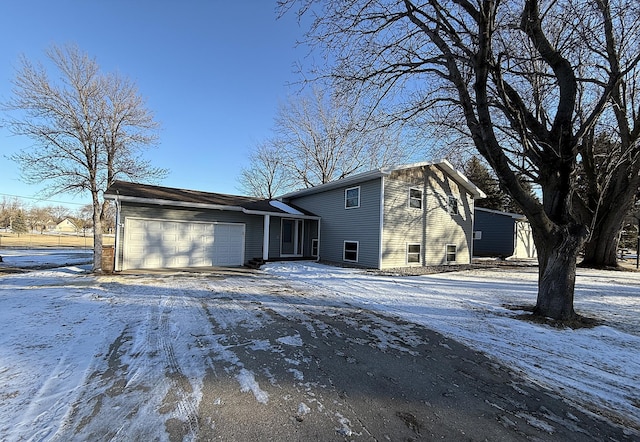 tri-level home featuring a garage