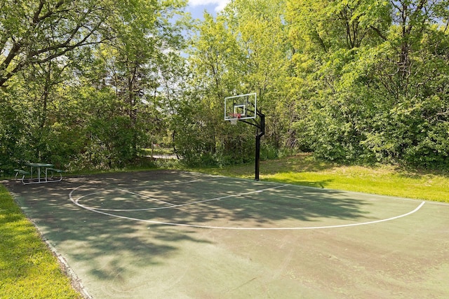 view of basketball court with community basketball court