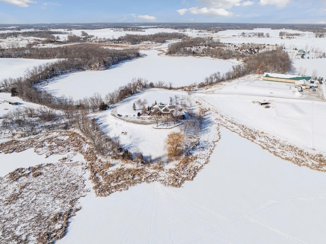 view of snowy aerial view