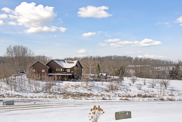 view of snowy yard