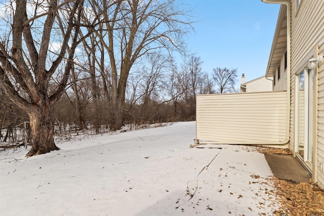 view of snowy yard