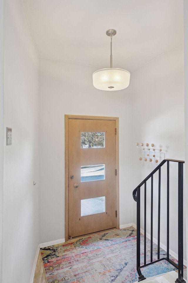 foyer with baseboards