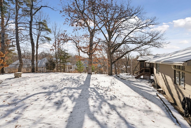 view of snowy yard