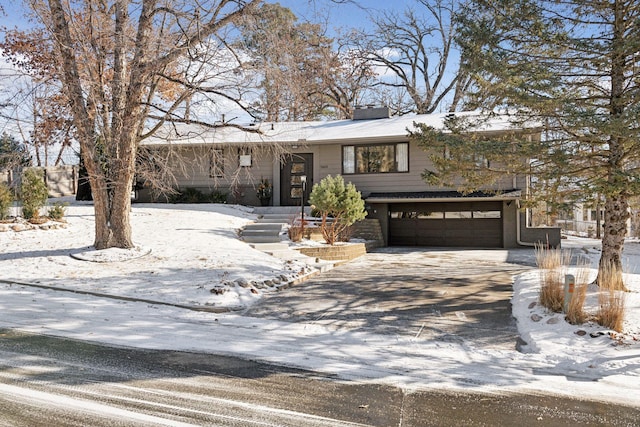 view of front facade with a garage