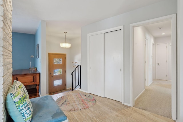 foyer with baseboards