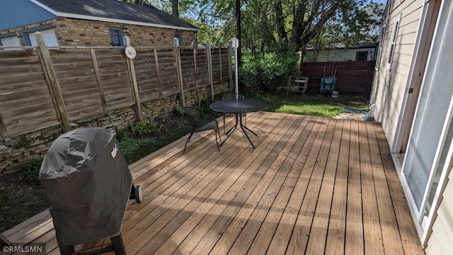 3501 Virginia Ave S, Saint Louis Park, MN 55426 - deck featuring a fenced backyard and grilling area