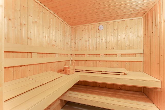 view of sauna