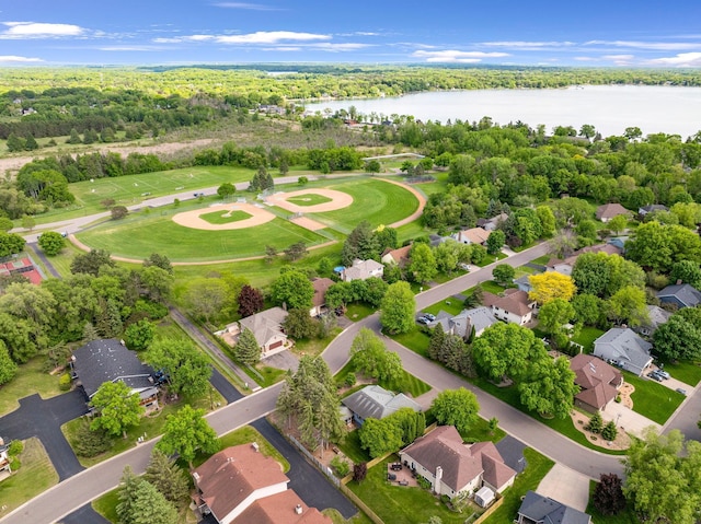 5639 Park Place Dr, Shoreview, MN 55126 - aerial view of property's location featuring a large body of water and nearby suburban area
