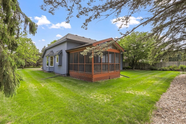 5639 Park Place Dr, Shoreview, MN 55126 - rear view of property with a sunroom