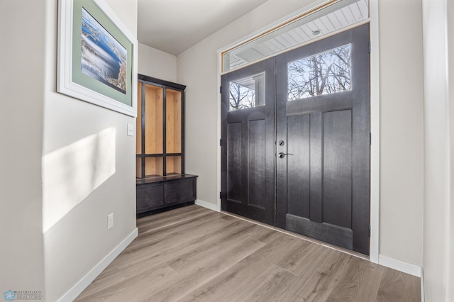 entryway featuring light wood-type flooring