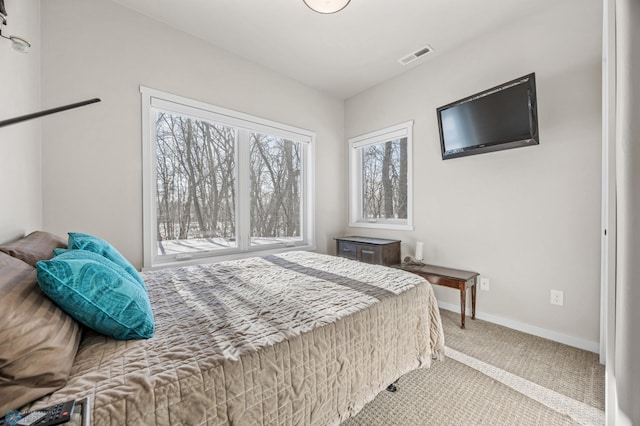 bedroom with carpet